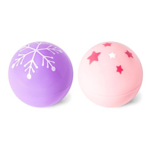 VOTUM 2-Piece Scented Christmas Lip Balm Set with Beeswax Holiday Pots