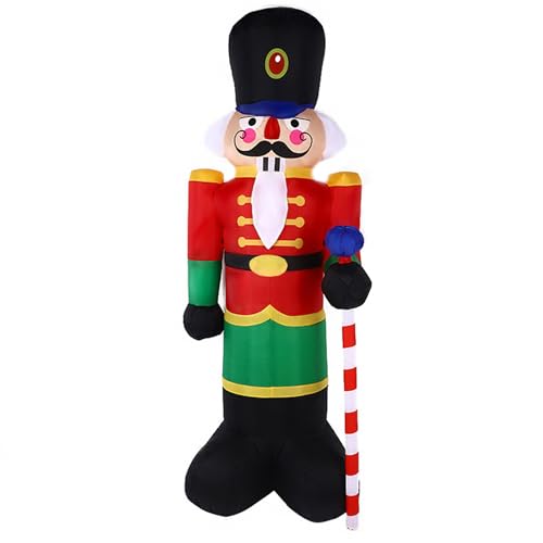8ft Inflatable Nutcracker Soldier Christmas Yard Decor - Red & Blue, 2 Pack