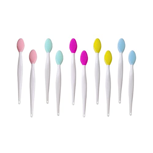Silicone Lip Scrubber Exfoliating Brush 10 Pack for Smoother Lips