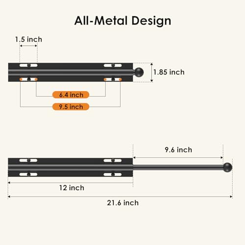 Heavy-Duty Pull-Out Valet Rod for Closet Organization - 12"