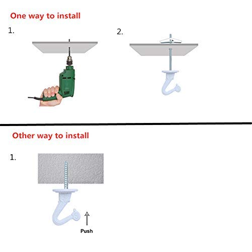 Heavy Duty Ceiling Hooks for Hanging Plants - 6 Sets
