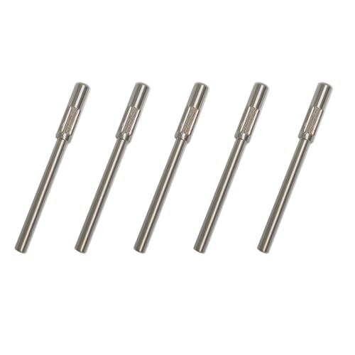 5-Piece Stainless Steel Mandrel Nail Drill Bits 3/32 Inch Shank for Electric Files