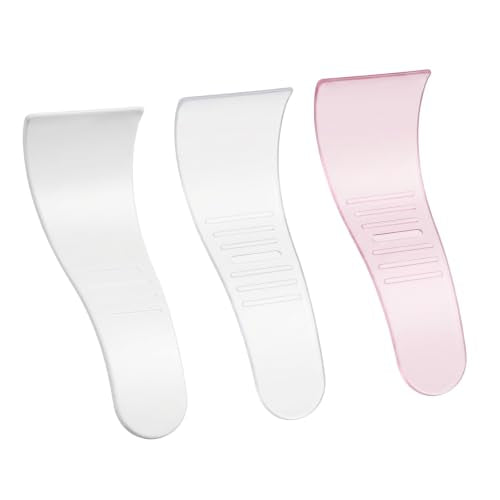 Azefnuhk 3-Piece Reusable Non-Stick Plastic Hair Wax Applicator Spatulas