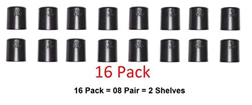 JSP Manufacturing 1" Wire Shelf Clips - 16 Pack (8 Pairs) for Metal Racks