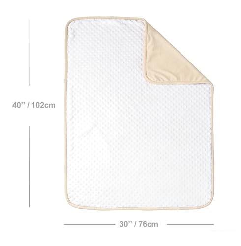 CREVENT Soft Minky Baby Blanket - 30x40 Plush Receiving Blanket