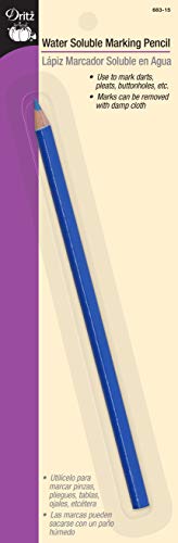 Dritz Water Soluble Marking Pencil for Sewing & Quilting - Light Blue