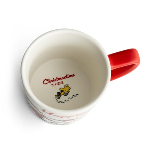 Peanuts Happiness and Cheer 14oz Ceramic Mug - Christmas Gift