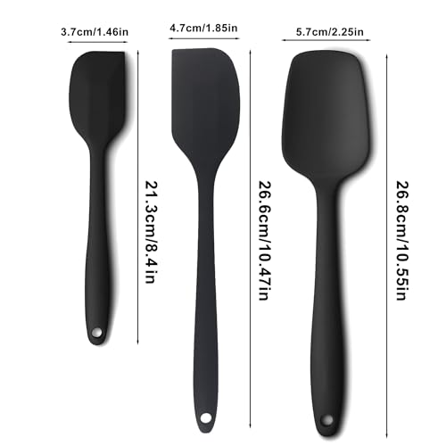 Tharivol 3-Piece Silicone Spatula Set - Heat Resistant & Dishwasher Safe