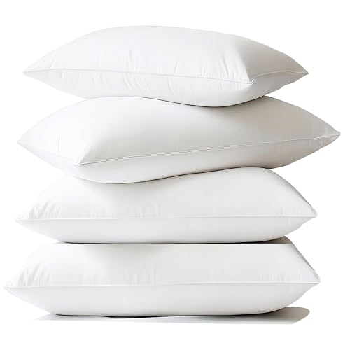 Queen Waterproof Pillow Protectors 20x28 Inches - 4 Pack with Zipper