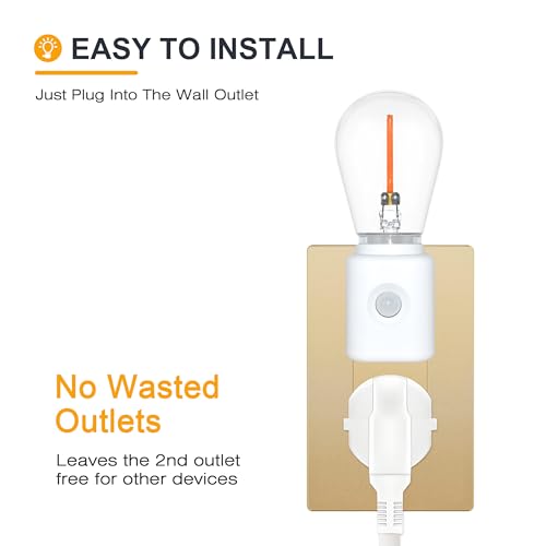 LUMILECT Adjustable Amber Night Light with Motion Sensor - 2200K