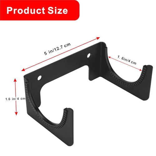 Wall-Mounted Ironing Board Holder - Space-Saving Design in Black