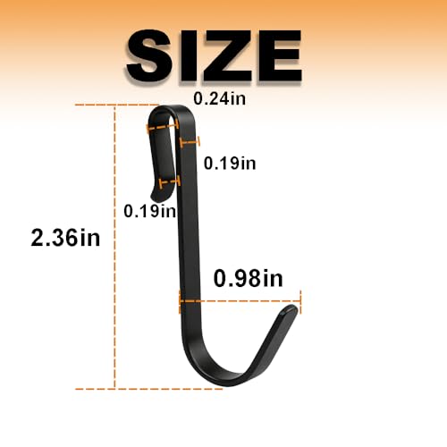 DSkoiph 20 Pcs J Shaped Stainless Steel Hook Set for Home & Office