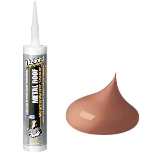 Titebond WeatherMaster Metal Roof Sealant, Copper - 9.5 oz Polymer Caulk