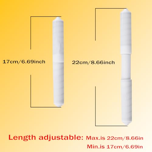 Toilet Paper Holder Replacement Rods - 2 Pack, White