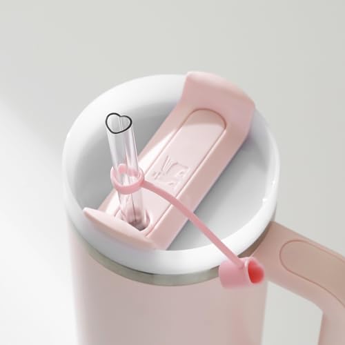 Clear Heart Straws for Stanley Cup - Reusable Plastic Accessories