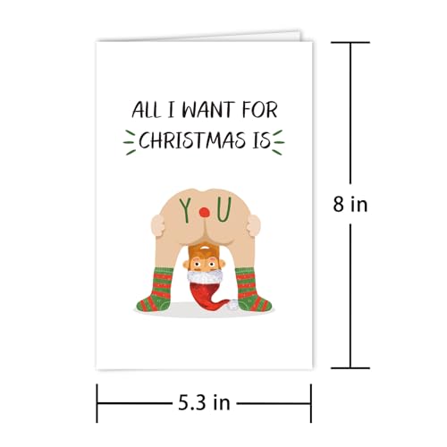 Naughty Christmas Card for Husband Boyfriend - Sexy Holiday Greeting
