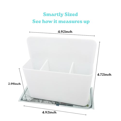White Magnetic Toothbrush Holder for Cruise Travel - Portable & Durable