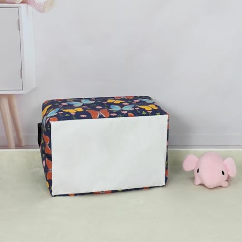 Collapsible Rectangular Colorful Butterfly Storage Basket - FANKANG