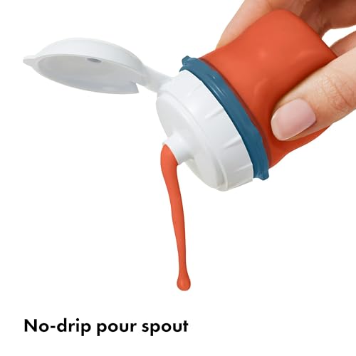 OXO Good Grips Silicone Squeeze Bottle 2-Pack - 2.3oz, Ocean Blue