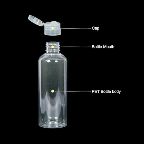 Yamlnke 2-Pack Clear Travel Toiletry Bottles 3.4oz TSA Approved