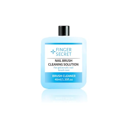 AOBOO Nail Brush Cleaner Solution - 40ml Gel Residue Remover for Manicure