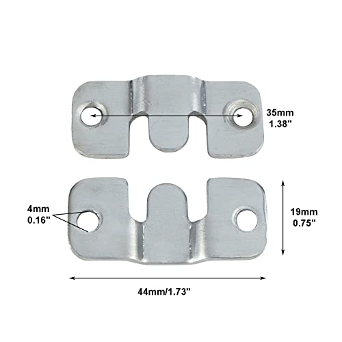 20 Pcs Metal Sectional Couch Connectors, 44x19mm Interlocking Sofa Bracket