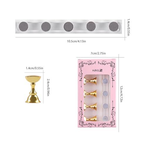 EUBUY Magnetic Nail Art Tip Holder & Display Stand Set for Salon and DIY