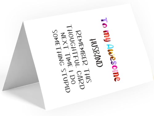 Funny Husband Birthday Card - Hilarious Anniversary & Father's Day Card