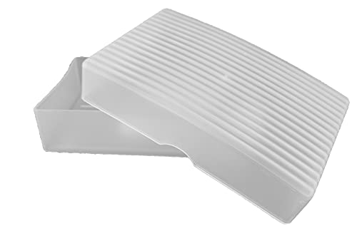 American Comb Two-Piece Plastic Soap Box with Lid - Translucent White