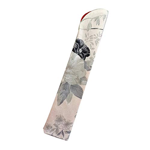 Gray Folding Hand Fan Bag Holder Protector - Elegant Cloth Case for Fans
