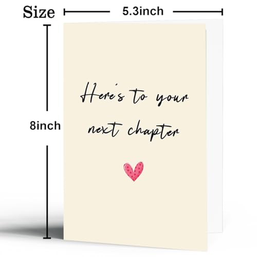 Congratulations Card for Women & Men - Going Away Gift for Coworkers, Variant HZ-041, 5.3 x 8 inches, Eco-Friendly Recycled Paper
