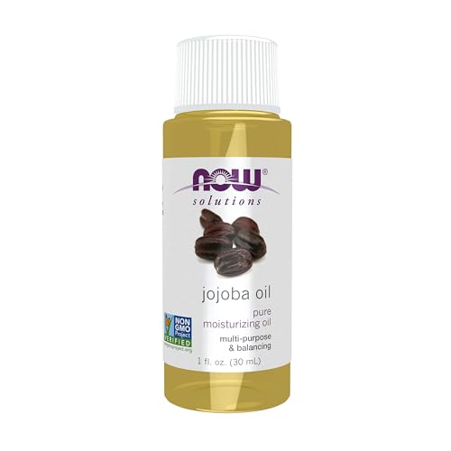 NOW Foods 100% Pure Jojoba Oil - Multi-Purpose Moisturizer for Face, Hair and Body - 1 Oz