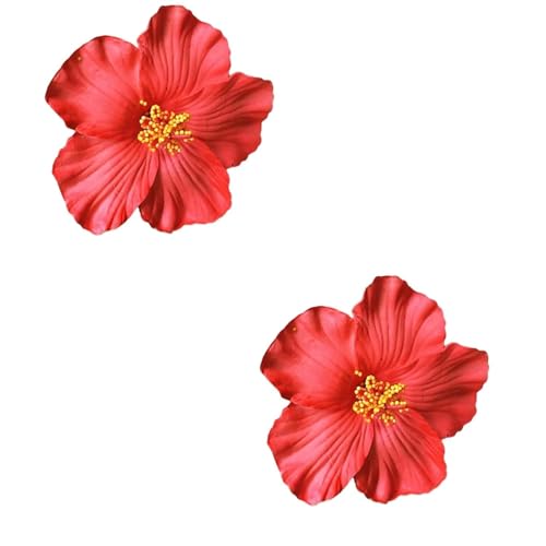 Red Hawaiian Flower Hair Clip Bohemian Tropical Hair Accessory for Women
