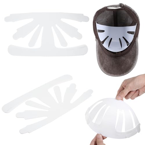 Baseball Cap Shaper Inserts - 10 Pack White Plastic Hat Support Liners
