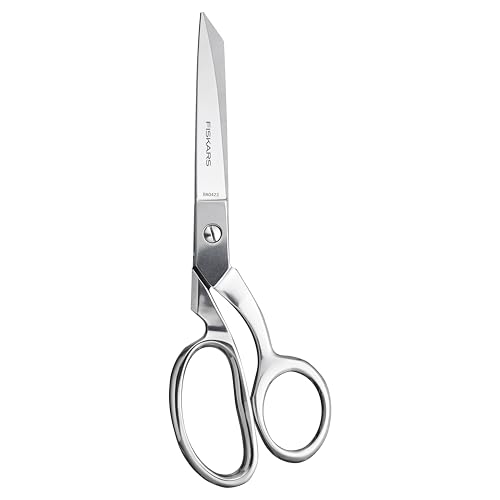 Fiskars 8" Bent Stainless Steel Fabric Scissors for Precision Cutting