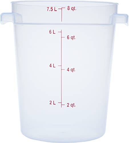 8 Quart Stackable Food Storage Containers Pack of 12 - Clear Polypropylene