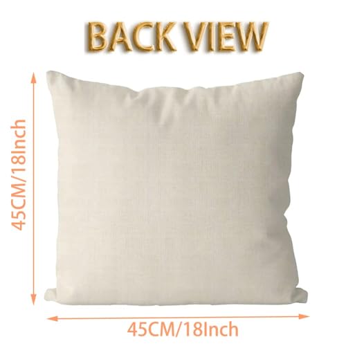 PAMBO Valentine's Day Throw Pillow Covers 18x18, Set of 4 Linen Cushion Cases
