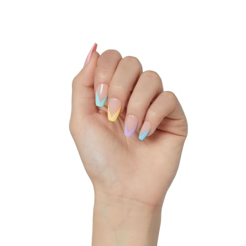 KISS Voguish Fantasy Press On Nails - Candies Multicolor Medium Coffin