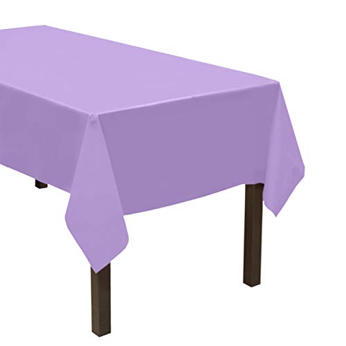 Lavender Plastic Table Cover - 54 x 108 Inches for Events