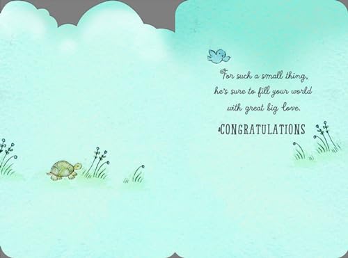 Hallmark Baby Shower Card for Boy with Little Lamb Design