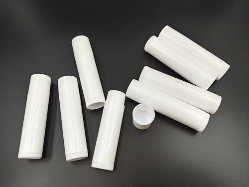 25Pcs Empty Lip Balm Tubes 5g - Refillable White Chapstick Containers