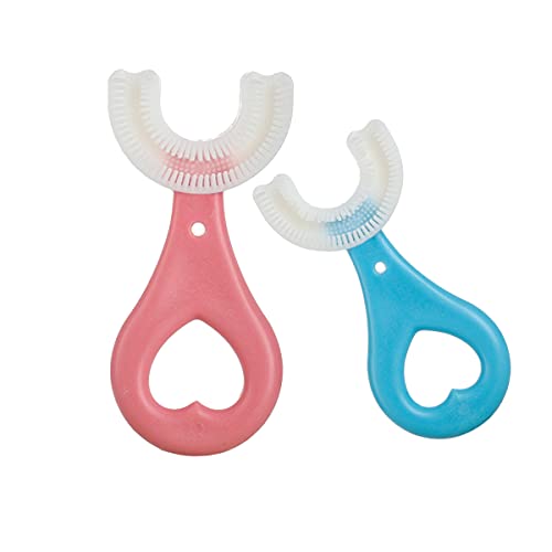 U-Shaped Kids Toothbrush 2-Pack - Soft Silicone Training Toothbrush