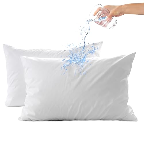 Dreamology Waterproof Pillow Protector 2 Pack - Standard Size 20x26