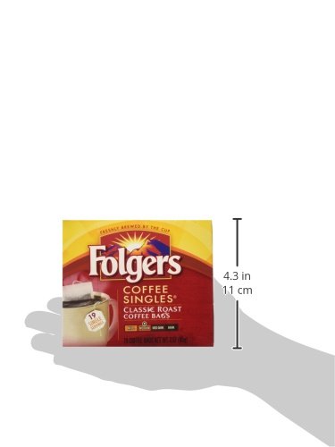 Folgers Classic Roast Coffee Singles, 19 Count - Medium Roast