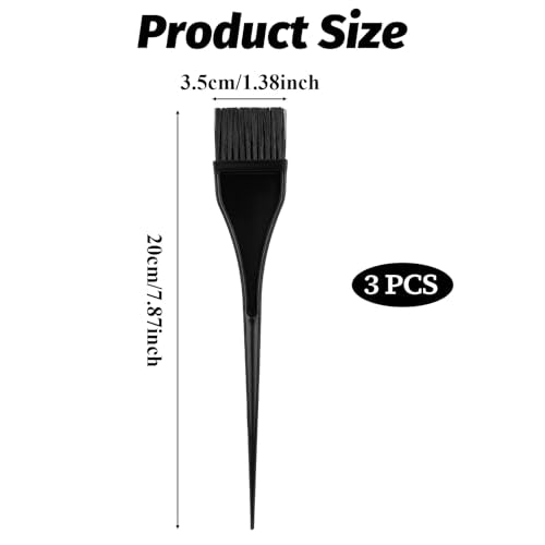 Styquenzer 3 Pcs Hair Dye Brush Set for Salon and Home Hair Coloring