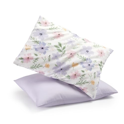 TILLYOU Toddler Pillowcases 2-Pack, 13x18 Travel Pillow Covers