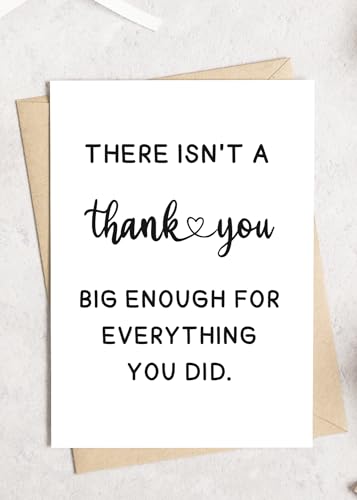 TEEMI Thank You Greeting Card for Teacher Boss - Premium Handmade Appreciation Card with Envelope & Stickers