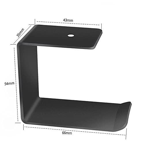 Mt.Jun Aluminum Under-Desk Headphone Hanger - 2 Pack, Black