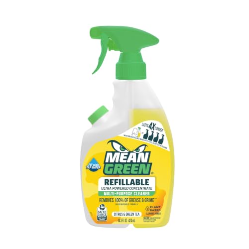 Mean Green Refillable Multi-Purpose Cleaner Concentrate, Citrus & Green Tea - Makes 4 Refills