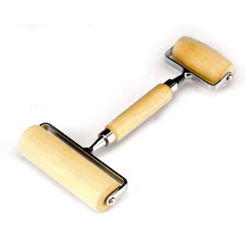 Norpro 4.25 Inch Wood Pastry and Pizza Roller - Dual-Sided Design